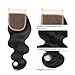 Brazilian Body Wave Closure 7a Grade Virgin Unprocessed Human Hair Lace Closure with Bady Hair Natural color 1 bundle