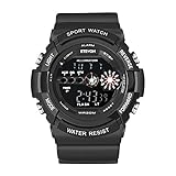 ETEVON Boys' 'Batman' Waterproof Digital Wrist Watch - Alarm LED Light Stopwatch Date - Outdoor Sport Electronic Watches for Kids,Wristwatch for Children Teenagers