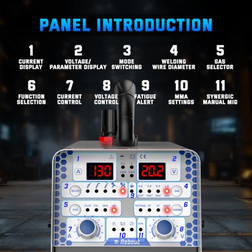 Reboot 7 in 1 Aluminium Welder – MIG, TIG, MMA, Plasma and Points | Includes Coil Gun and TIG Torch 30A Non-HF Plasma Cutter for Car, Workshop and Outdoor | Includes coil gun and TIG burner