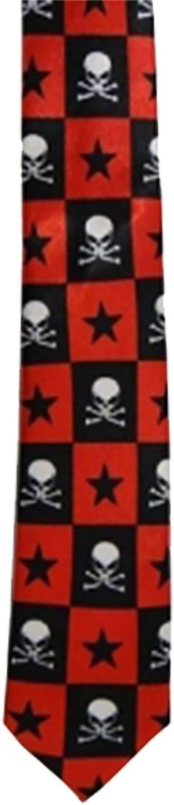 Unisex Skull & Stars Necktie Smart Neck Tie Slim Wedding Parties Tie Fancy