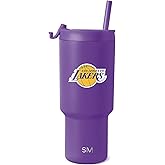 Simple Modern Officially Licensed NBA 30oz Tumbler with Flip Lid and Straws | Insulated Stainless Steel Cup | Trek Collection