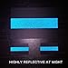 Reflective Police Thin Blue Line Bumper Decals (2 Pack, 4