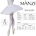 MANZI 1-3 Pairs Women's Girls' Basic Convertible Transition Ballet Dance Tights 40 Denier(Black,XL)