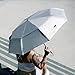 UVDAY Auto Open Close UV Protection Travel Compact Folding Sun Umbrella UPF50+ (21 inches, Silver)