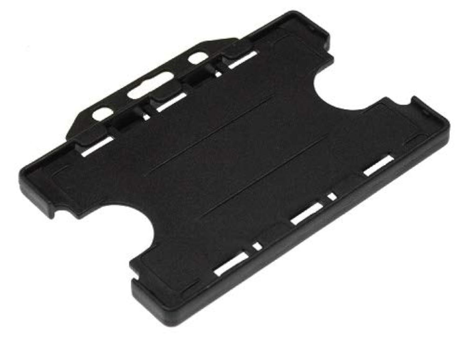 Identity-Plus: Black Open Faced Dual Double Sided Landscape ID Card Holder (100)