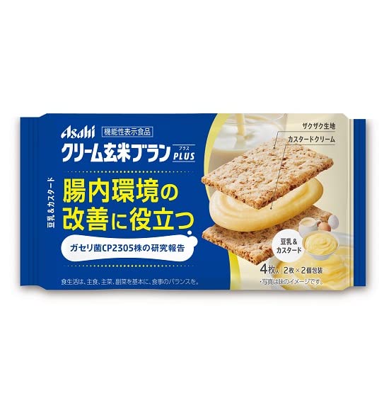 アサヒグループ食品 クリーム玄米ブランプラス 豆乳&カスタード 72g商品画像