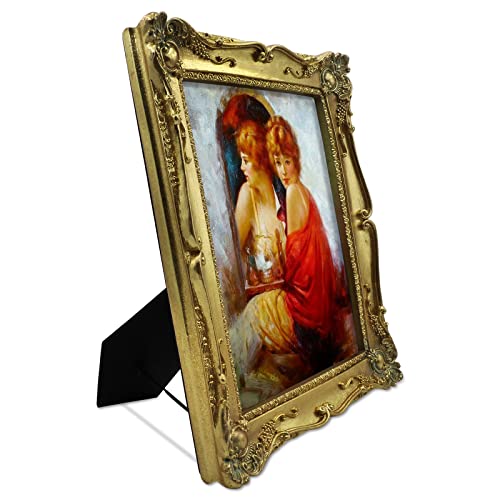 Vintage Picture Frames 8x10 Gold Photo Frame 8x10 with Floral Relief