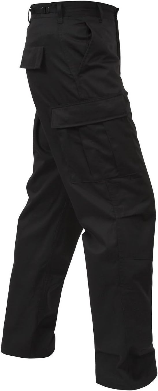 Military BDU Pants, Army Cargo Fatigues (Black)