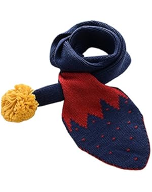 Winter Knit Bicolor Strawberry Scarves Shawl Wrap Scarf For Kids