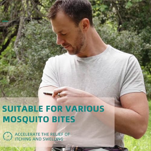 Vibis Insect Bite and Sting Relief, Rechargeable Bug Bite Itch Relief Thing Fast Symptom Relief for Mosquito Bites, Chemical-Free Treatment Natural Relief from Bug and Mosquito Bites Itching - Grey