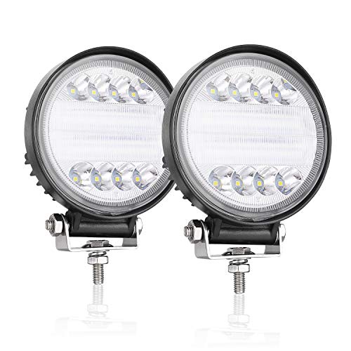 LED Light Bar, OFFROADTOWN 5inch 144W Round LED Lights Offroad Pod Lights Spot Flood Combo Beam LED Work Light Fog Lights Driving Light Waterproof for Truck Jeep SUV ATV UTV Boat Hunters - Thumbnail 7