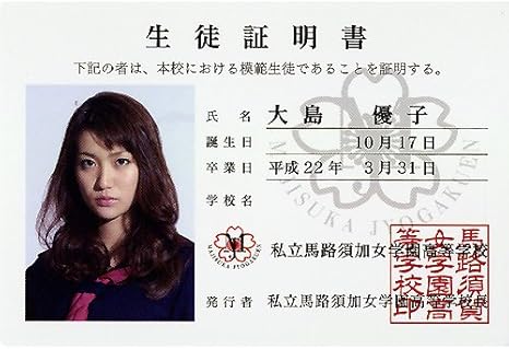 Amazon Akb48 マジすか学園2 手帳 大島優子 学生証 アイドル 芸能人グッズ 通販