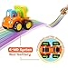 HOMOF Baby Toys Push Go Friction Powered Car Toys Early Educational Toddler oys Sets 4 PCS -Tractor,Bulldozer,Cement Mixer&Dumper Construction Engineering Vehicles Best Gifts Boys Girls