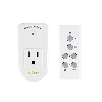 BN-LINK Wireless Remote Control Electrical Outlet Switch for Lights, Fans, Christmas Lights, Small Appliance, Long Range White 10A/1200W, 1 Remote + 1 Outlet: Amazon.com: Industrial \u0026 Scientific