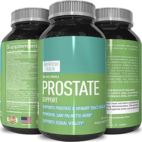 Prostate Support Prostate Supplement For Men + Natural Formula With = Saw Palmetto + Vitamin E + Amino Acids + Pygeum-100% Pure & Reduce Symptoms = Frequent Urination & Hair Loss-By Northfield Health Prostate Support Prostate Supplement For Men + Natural Formula With = Saw Palmetto + Vitamin E + Amino Acids + Pygeum-100% Pure & Reduce Symptoms = Frequent Urination & Hair Loss-By Northfield Health
