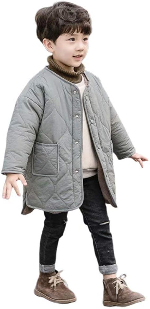 Amazon Burning Go 子供服 中綿ジャケット 裏起毛 男の子 女の子 子供コート アウター 厚手 もこもこ ボア 無地 防寒 保温 あったか 軽量 綿コート 冬服 ジュニア コート ジャケット 通販