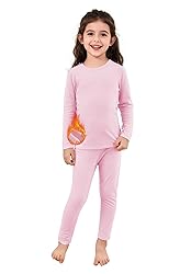 Zando Girls Thermal Underwear Set for Kids 3T-4T