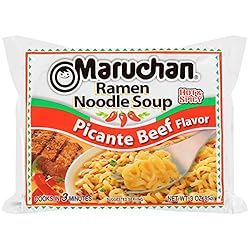 Maruchan Ramen Picante Beef Flavor, 3.0 Oz, Pack of