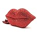EPLAZA Red Sexy Lips Mouth Fixed Land Line Telephone Shining Desk Wired Corded Phone Home Office Decoration