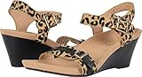 Vionic Noble Laurie - Womens Wedge Sandal Tan Leopard - 9 Medium