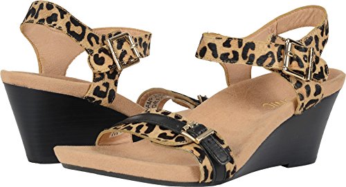 Vionic Noble Laurie - Womens Wedge Sandal Tan Leopard - 9 Medium