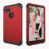 Essential Phone PH-1 Case,CASY MALL 3-Layer Heavy Duty Hybrid Full-Body Protect Case for Essential Phone PH-1 (Red)