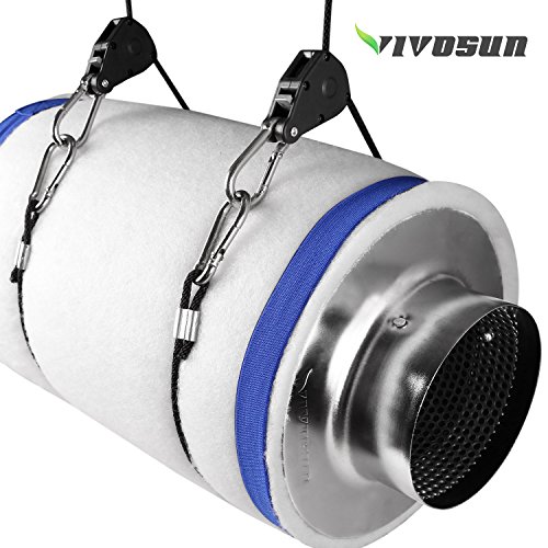 VIVOSUN-6-Inch-Air-Carbon-Filter-Odor-Control-with-Australia-Virgin-Charcoal-for-Inline-Fan-Pre-filter-Included-400CFM