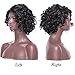 Short Lace Front Wigs for Black Women Natural Hair Heat Resistant Fiber Hair Synthetic Black Wigs Curly Bob Wig Mothers Day Gifts（10Inch, Black）