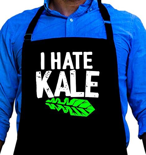 I Hate Kale Adjustable BBQ Apron for Men, One Size