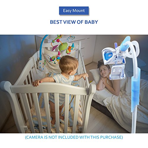 Baby Monitor Mount, Universal Infant Video Monitor Holder by Moonybaby, Baby Camera Shelf, Baby Monitor Stand, Flexible Camera Stand and Bendy Arm for Nursery, Fit for Most Baby Cameras