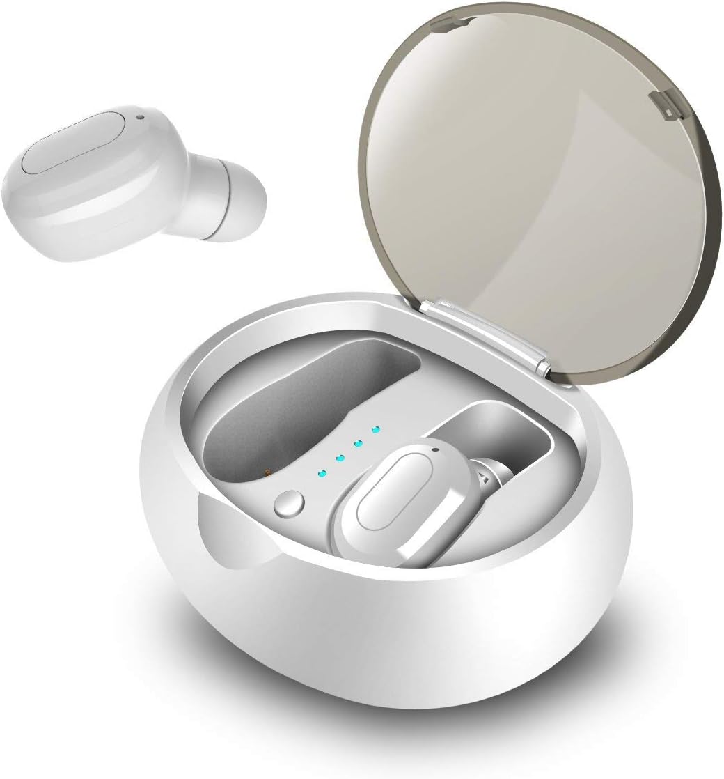 Ture Wireless Earbuds Bluetooth Headphones,Built-in Microphone HD Bass Stereo Sound Wireless Headsets, Mini Sport In-Ear Wireless Headphones Sweatproof for Running Riding