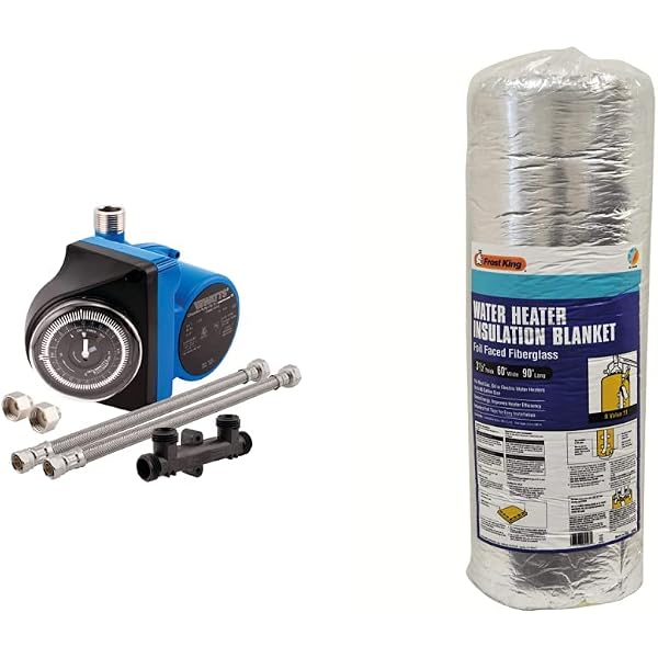 Amazon.com: Watts Premier Instant Hot Water Recirculating Pump System with  Built-In Timer 6 X 6 u0026 Frost King SP60 All Season Water Heater Insulation  Blanket, 3” Thick x 60” x 90”, R10,