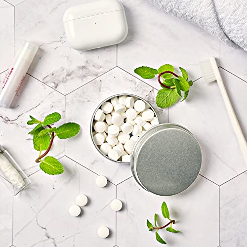 Chewable Toothpaste Tablets with Fluoride, 60 Pack Travel Sized Oral