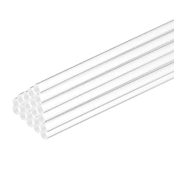 MECCANIXITY 20 Pcs Acrylic Round Rods 5/32" x