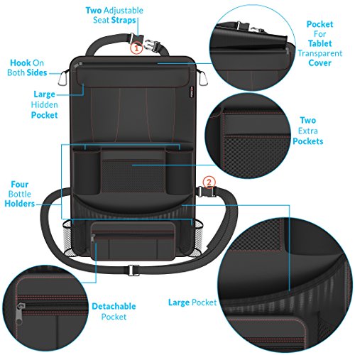 image for FORTEM THE EXTRA MILE Car Back Seat Organizer | Insulated Pockets | Ba