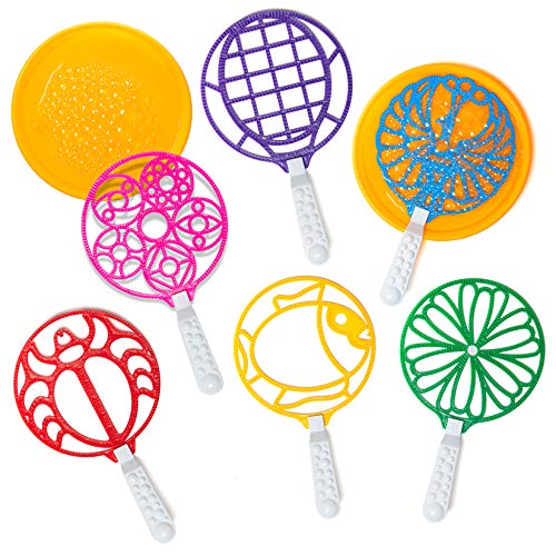 Bubble Wands - Jumbo Colorful Bubble Wand Toy Set - Assortment of Large Wands - For Kids and Adults - 2 Giant Trays Will Make Lots of Bubbles - Boys & Girls Summer Outdoor Fun Bubble Toys - Activity P - Thumbnail 6