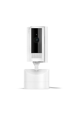 Ring Pan-Tilt Indoor Cam (newest model), See all around your home or business with 360° pan coverage, HD video, plus Two-Way Talk, White