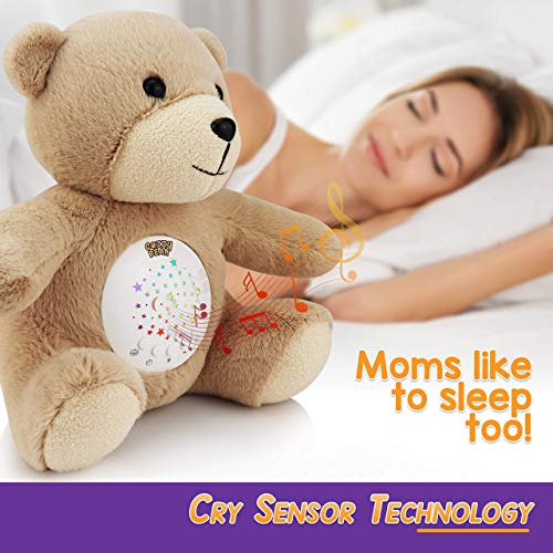 Cozzy Bear Cry Activated Sleep Soother White Noise, Lullabies & Womb