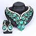 Women Bridal Rhinestone Crystal Statement Necklace Earring Wedding Dress Jewelry Sets