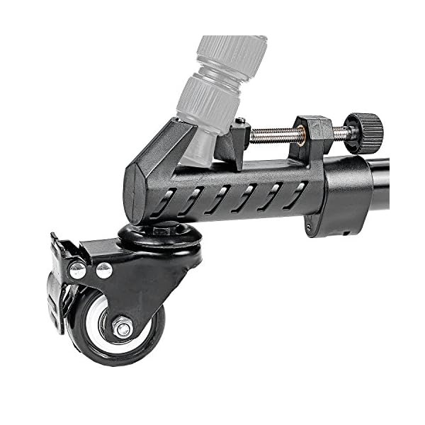 Neewer Fotografie Professionell Schwerlast-Stativ Dolly mit Gummi-Räder und verstellbaren Beinbefestigungen für Canon Nikon Sony DSLR-Kameras Camcorder Foto Videobeleuchtung – Bild 5