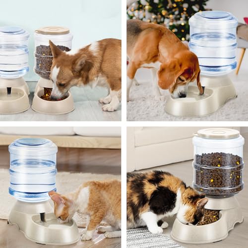 2-in-1 Automatic Pet Food And Water Dispenser - Gravity Feeder