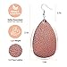 8 Pairs Leather Earrings Lightweight Teardrop Earrings - Handmade Leaf Dangle Antique Looking Faux Leather Petal Earrings for Women (Earth Color)
