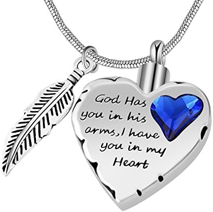 Eternally Loved God Has You in His Arms I Have You in My Heart Women Religious Urn Jewelry Cremation Pendant Necklace