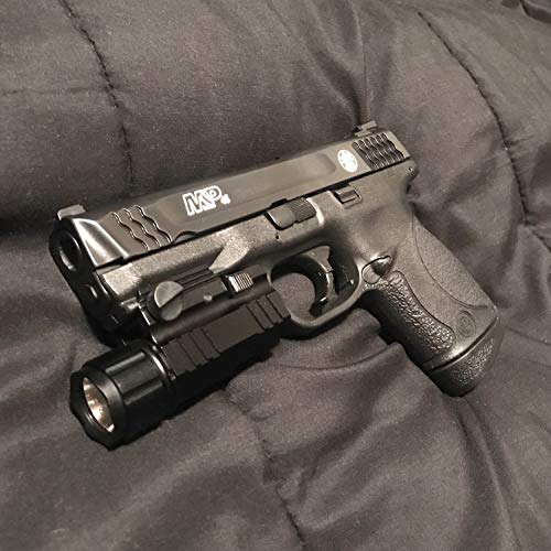 GOHIKING Tactical LED Handgun Light 200 Lumens Strong Quick Flicker Picatinny/Weaver Rail Flashlight w/Sliding on/Off Switch - Thumbnail 6