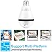 Wifi Light Bulb Camera,Include 32GB Card 1080P WiFi Security Camera,360 Degrees Panoramic VR Indoor/Outdoor Home Surveillance Cameras,Motion Detection,Night Vision