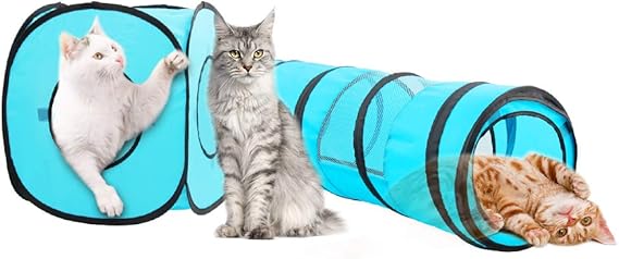 Pawise Jouet Pour Chat Tunnel Portable Pour Chat Cube Pliable Pour L Interieur Et L Exterieur Jouet Pour Animal Domestique Tube Pliable Cube Amazon Fr Animalerie