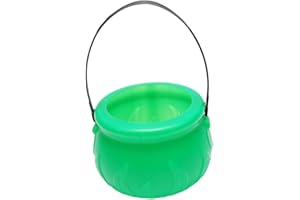 COHEALI St Patrick’s Day Green Candy Bucket Cauldron Pot 15x15x10cm Candy Container Party Decoration