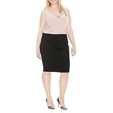 Jack david Womens Plus Size Stretch 24'' Length Casual Twill Cotton Skirt A500