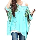 Women's Batwing Dolman Sleeve Chiffon Bohemian Oversized Blouse