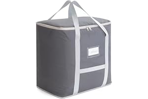 IWEIK Multipurpose Extra Large Moving Bags Storage Bags Duffle Bags Heavy Duty Tote for Moving, Storage, Camping and Travel (120L, Grey)